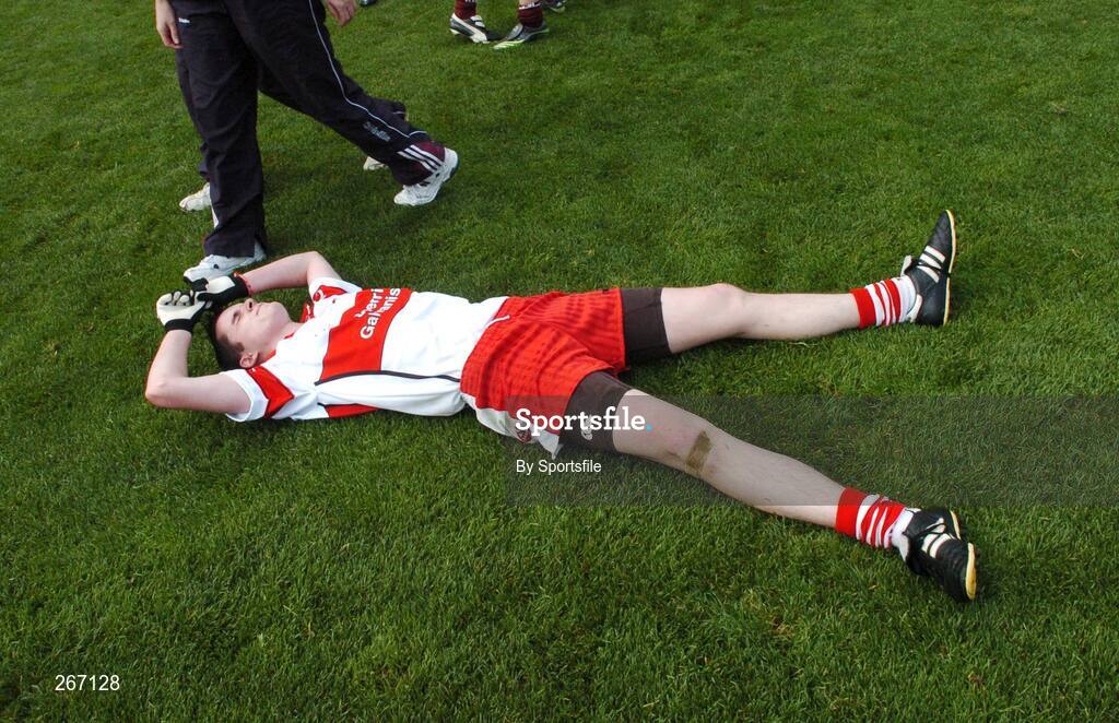 16 September 2007; A dejected Carlus McWilliams at the end of the game. ESB All-Ireland Minior Football Championship Final, Galway v Derry, Croke Park, Dublin. Picture credit; Paul Mohan / SPORTSFILE