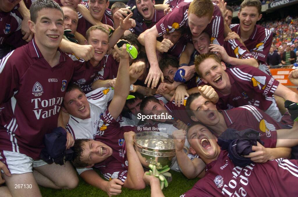 16 September 2007; The Galway team celebrate with the Tom Markham Cup. ESB All-Ireland Minior Football Championship Final, Galway v Derry, Croke Park, Dublin. Picture credit; Matt Browne / SPORTSFILE