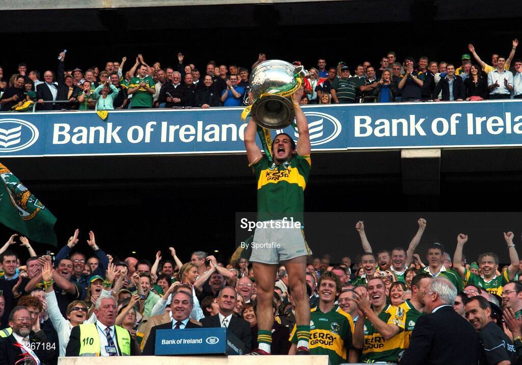 16 September 2007; Paul Galvin, Kerry, celebrates with the Sam Maguire cup. Bank of Ireland All-Ireland Senior Football Championship Final, Kerry v Cork, Croke Park, Dublin. Picture credit; Paul Mohan / SPORTSFILE