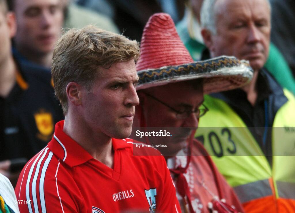 16 September 2007; Cork's Anthony Lynch watches on from the crowd as Kerry are presented with the Sam Maguire cup. Bank of Ireland All-Ireland Senior Football Championship Final, Kerry v Cork, Croke Park, Dublin. Picture credit; Brian Lawless / SPORTSFILE