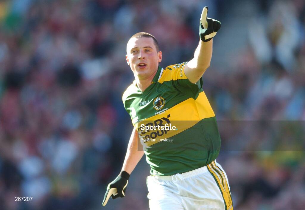 16 September 2007; Kerry's Kieran Donaghy celebrates scoring his first and his side's second goal. Bank of Ireland All-Ireland Senior Football Championship Final, Kerry v Cork, Croke Park, Dublin. Picture credit; Brian Lawless / SPORTSFILE
