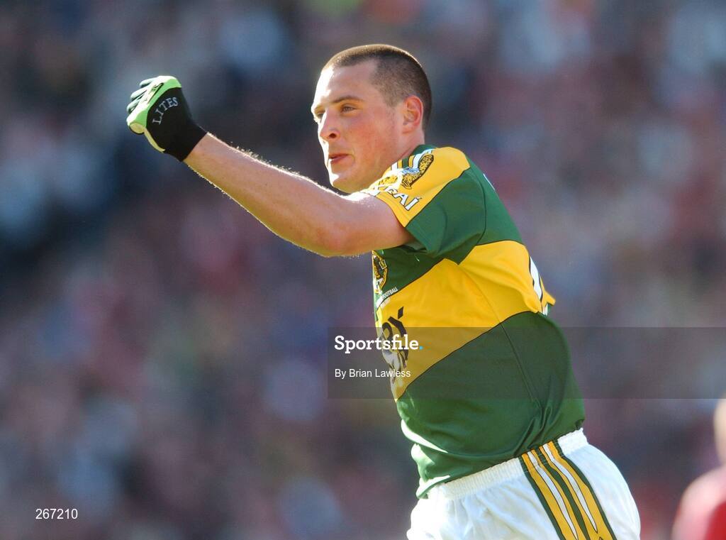 16 September 2007; Kerry's Kieran Donaghy celebrates scoring his first and his side's second goal. Bank of Ireland All-Ireland Senior Football Championship Final, Kerry v Cork, Croke Park, Dublin. Picture credit; Brian Lawless / SPORTSFILE