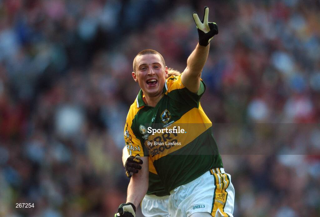 16 September 2007; Kerry's Kieran Donaghy celebrates his second and his side's third goal. Bank of Ireland All-Ireland Senior Football Championship Final, Kerry v Cork, Croke Park, Dublin. Picture credit; Brian Lawless / SPORTSFILE