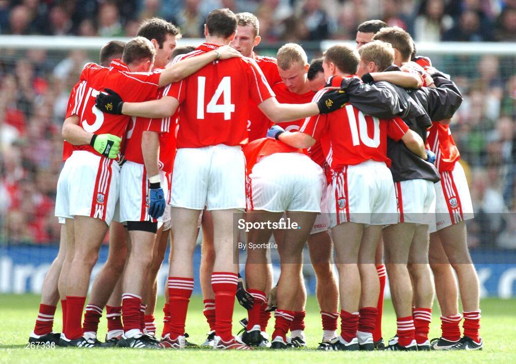 16 September 2007; The Cork team before the start of the game. Bank of Ireland All-Ireland Senior Football Championship Final, Kerry v Cork, Croke Park, Dublin. Picture credit; Paul Mohan / SPORTSFILE