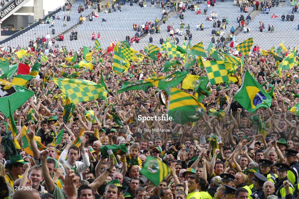 16 September 2007; Kerry supporters celebrate on the Croke Park pitch after the game. Bank of Ireland All-Ireland Senior Football Championship Final, Kerry v Cork, Croke Park, Dublin. Picture credit; Ray McManus / SPORTSFILE