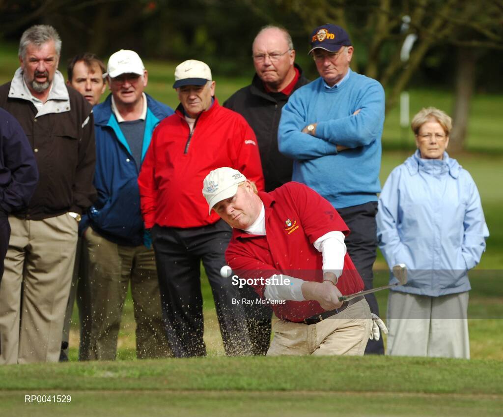 15 September 2007; Jim Carvill, Banbridge Golf Club, Co. Down, plays from a bunker on the 16th during the Magners Senior Cup Final. Magners Cups and Shields Finals 2007, Shandon Park Golf Club, Belfast, Co. Antrim. Picture credit: Ray McManus / SPORTSFILE