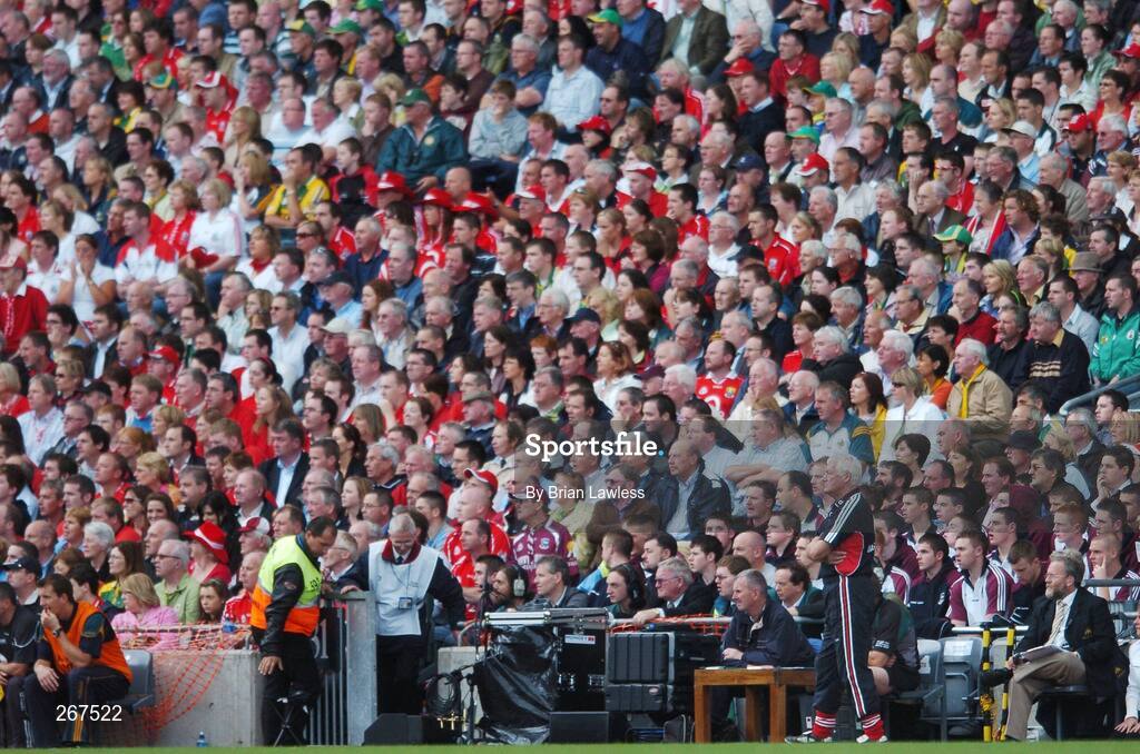 16 September 2007; Cork manager Billy Morgan watches on during the match. Bank of Ireland All-Ireland Senior Football Championship Final, Kerry v Cork, Croke Park, Dublin. Picture credit; Brian Lawless / SPORTSFILE