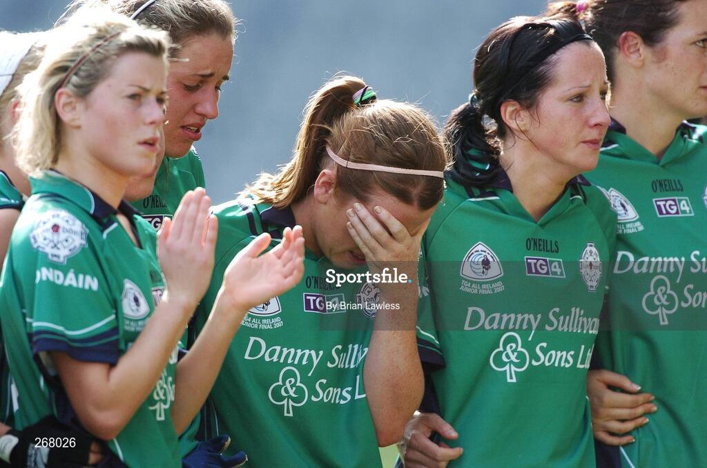 23 September 2007; London's Sinead Daly, centre, after defeat to Kilkenny. TG4 All-Ireland Ladies Junior Football Championship Final, London v Kilkenny, Croke Park, Dublin. Picture credit; Brian Lawless / SPORTSFILE