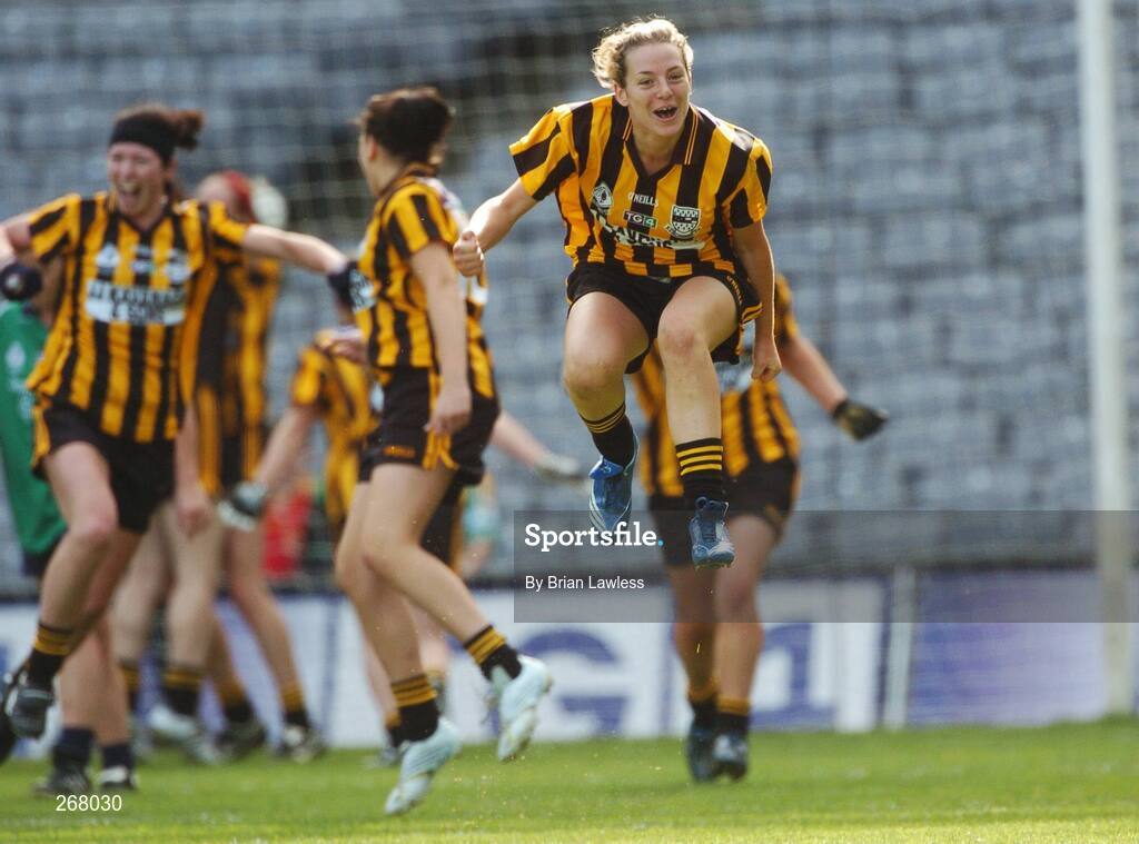 23 September 2007; Kilkenny's Marie Dargan celebrates at the final whistle. TG4 All-Ireland Ladies Junior Football Championship Final, London v Kilkenny, Croke Park, Dublin. Picture credit; Brian Lawless / SPORTSFILE