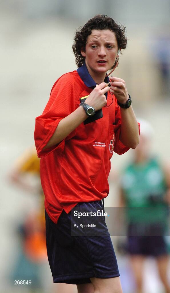 23 September 2007; Referee Maggie Farrelly.TG4 All-Ireland Ladies Junior Football Championship Final, London v Kilkenny, Croke Park, Dublin. Picture credit; Paul Mohan / SPORTSFILE