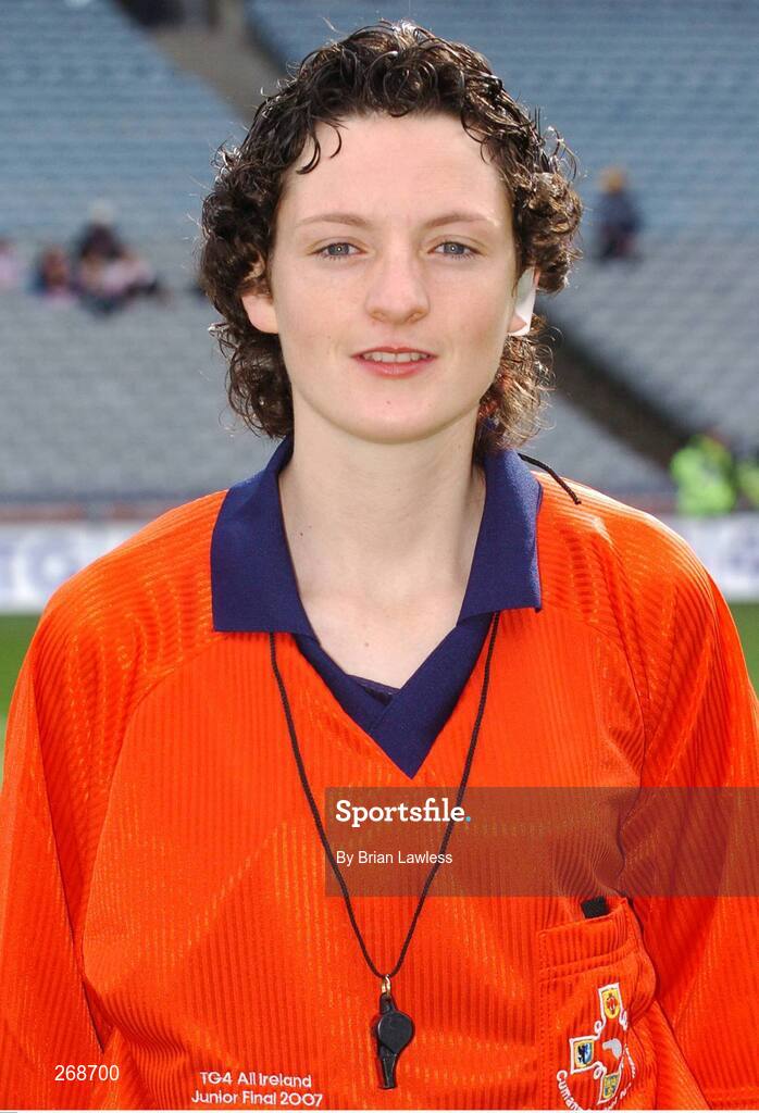 23 September 2007; Referee Maggie Farrelly. TG4 All-Ireland Ladies Junior Football Championship Final, London v Kilkenny, Croke Park, Dublin. Picture credit; Brian Lawless / SPORTSFILE