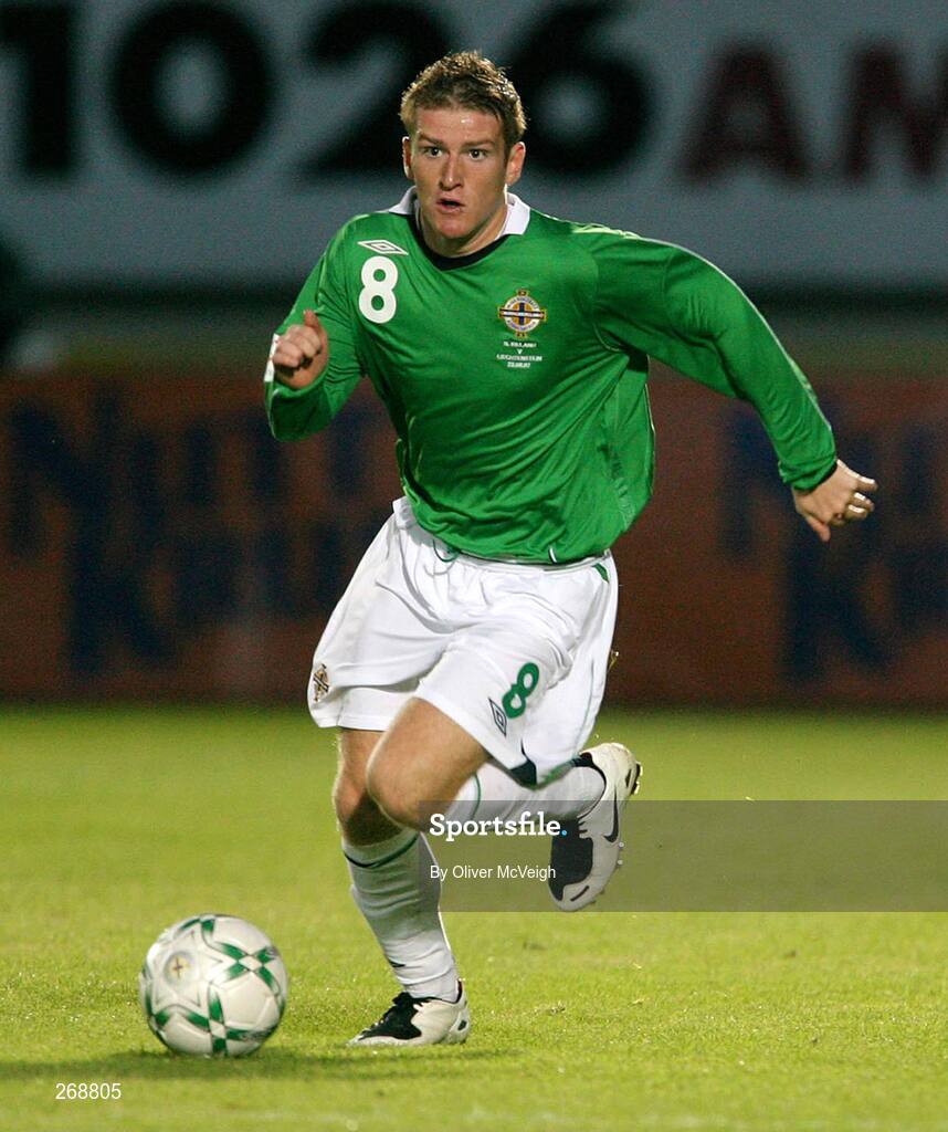 22 August 2007; Steve Davis, Northern Ireland. 2008 European Championship Qualifier, Group F, Northern Ireland v Liechtenstein, Windsor Park, Belfast, Co. Antrim. Picture credit: Oliver McVeigh / SPORTSFILE