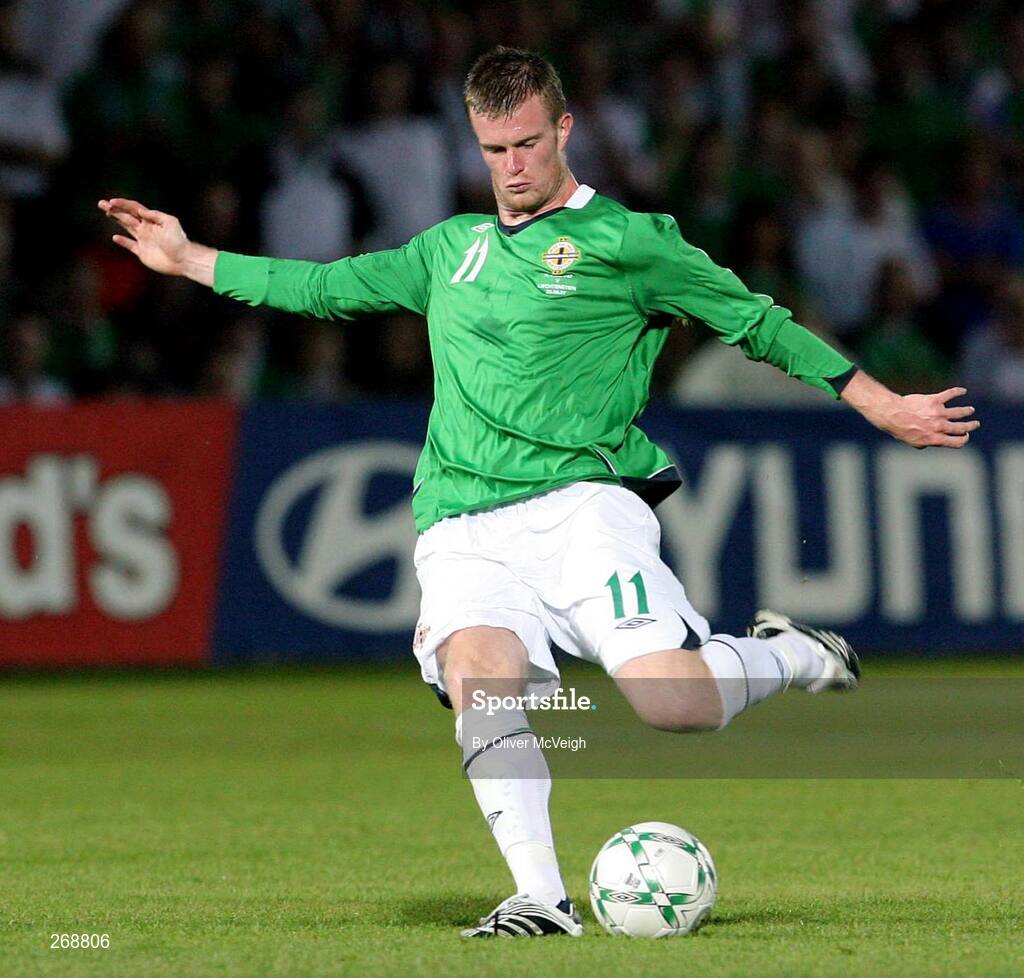 22 August 2007; Chris Brunt, Northern Ireland. 2008 European Championship Qualifier, Group F, Northern Ireland v Liechtenstein, Windsor Park, Belfast, Co. Antrim. Picture credit: Oliver McVeigh / SPORTSFILE