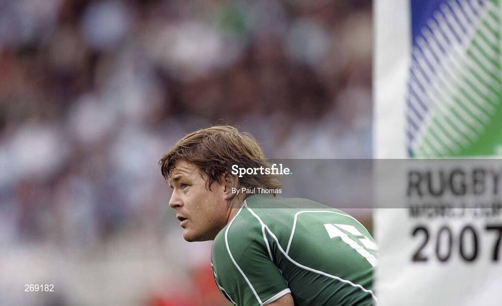 30 September 2007; Ireland's Brian O'Driscoll during the game. 2007 Rugby World Cup, Pool D, Ireland v Argentina, The Parc des Princes, Paris, France. Picture credit; Paul Thomas / SPORTSFILE