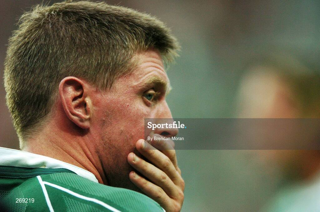 30 September 2007; Ireland's Ronan O'Gara after the game. 2007 Rugby World Cup, Pool D, Ireland v Argentina, Parc des Princes, Paris, France. Picture credit; Brendan Moran / SPORTSFILE