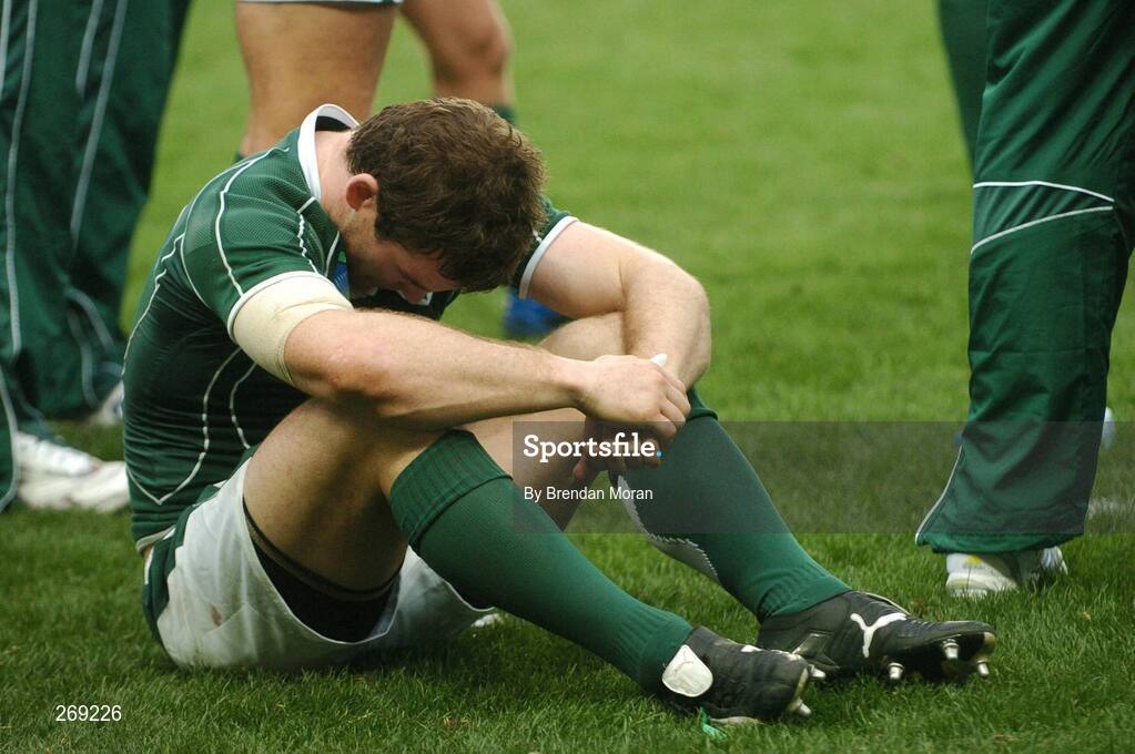30 September 2007; Ireland's Gordon D'Arcy after the game. 2007 Rugby World Cup, Pool D, Ireland v Argentina, Parc des Princes, Paris, France. Picture credit; Brendan Moran / SPORTSFILE