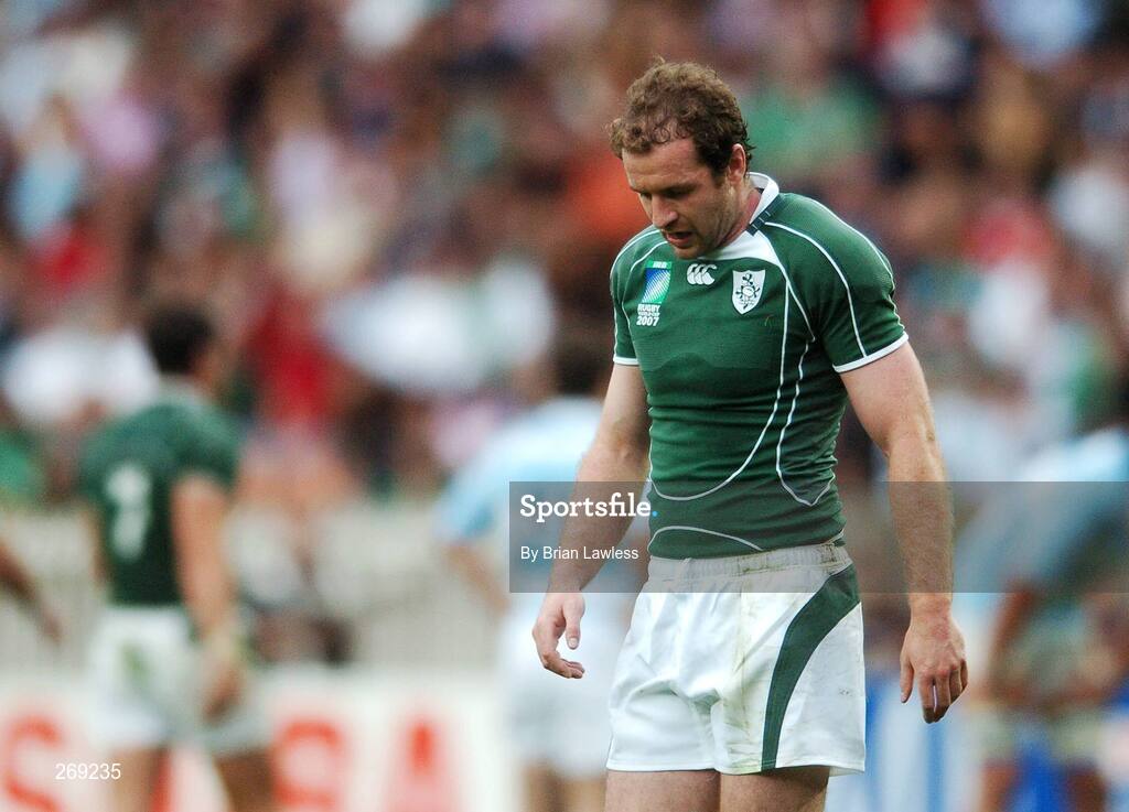 30 September 2007; Ireland's Geordan Murphy during the match. 2007 Rugby World Cup, Pool D, Ireland v Argentina, Parc des Princes, Paris, France. Picture credit; Brian Lawless / SPORTSFILE  *** Local Caption ***