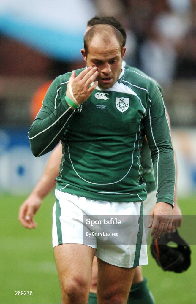 30 September 2007; Ireland's Rory Best after the match. 2007 Rugby World Cup, Pool D, Ireland v Argentina, Parc des Princes, Paris, France. Picture credit; Brian Lawless / SPORTSFILE