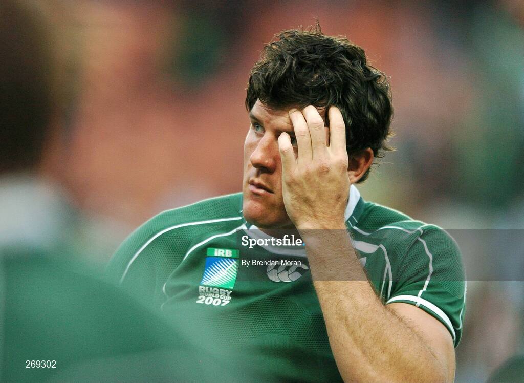 30 September 2007; Shane Horgan, Ireland, after the game. 2007 Rugby World Cup, Pool D, Ireland v Argentina, Parc des Princes, Paris, France. Picture credit; Brendan Moran / SPORTSFILE
