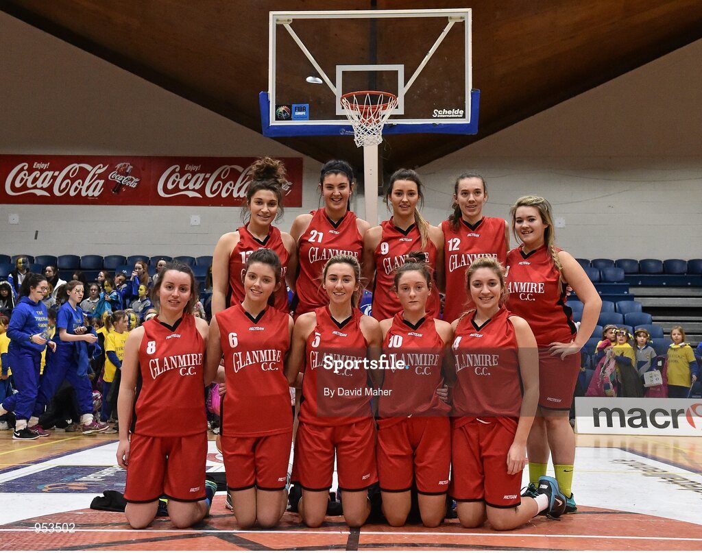 20 January 2015; Glanmire Community College team. All-Ireland Schools Cup U19B Girls Final, The Teresian School v Glanmire Community College, National Basketball Arena, Tallaght, Dublin. Picture credit: David Maher / SPORTSFILE