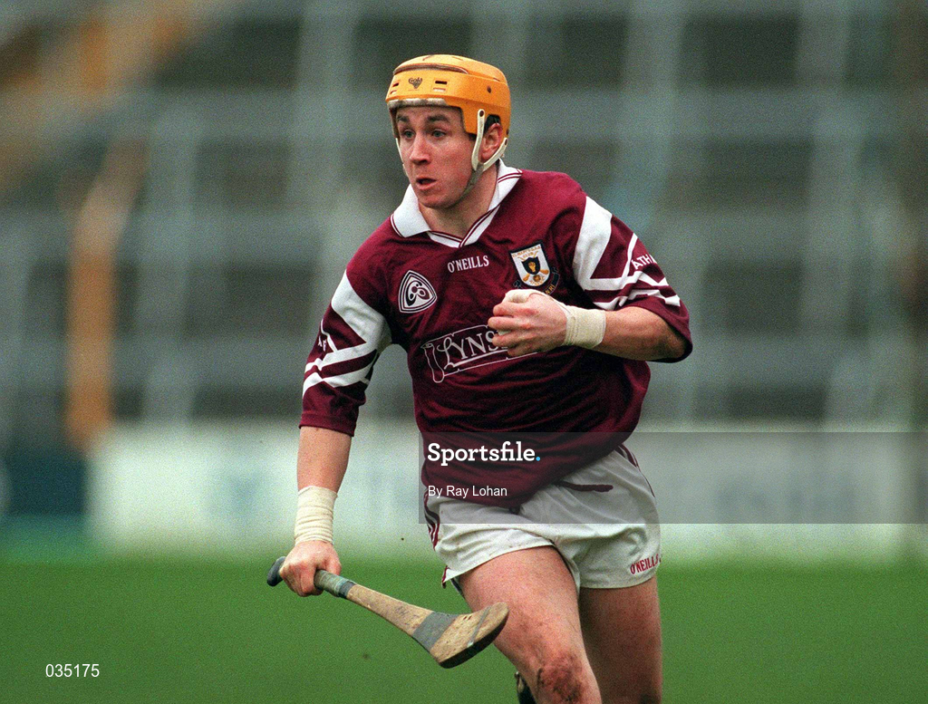 13 February 2000; Brian Higgins of Athenry during the AIB All-Ireland Senior Club Hurling Championship Semi-Final match between Athenry and Birr at Semple Stadium in Thurles, Tipperary. Photo by Ray Lohan/Sportsfile *** Local Caption ***