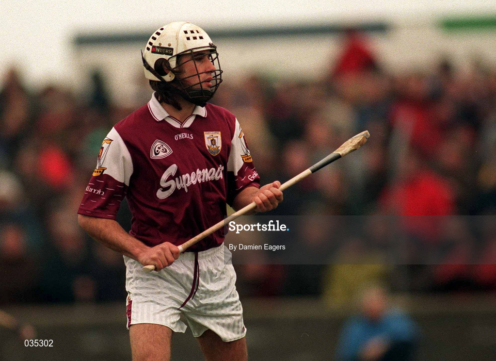 27 February 2000; David Tierney of Galway during the Church & General National Hurling League Division 1A Round 2 match between Clare and Galway at Hennessy Park in Miltown Malbay, Clare. Photo by Damien Eagers/Sportsfile