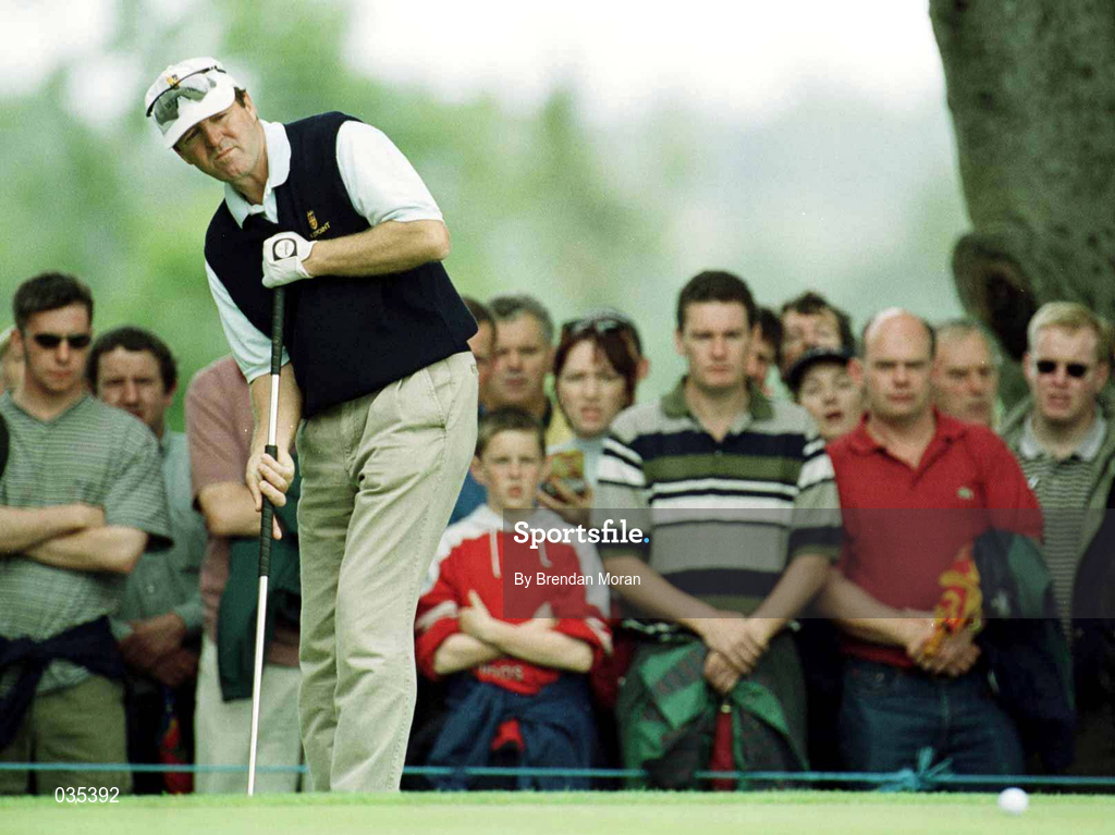 3 July 1999; Des Smyth putting on the 14th hole where he had a bogie during day three of the Murphy's Irish Open at Druids Glen in Wicklow. Photo by Matt Browne/Sportsfile