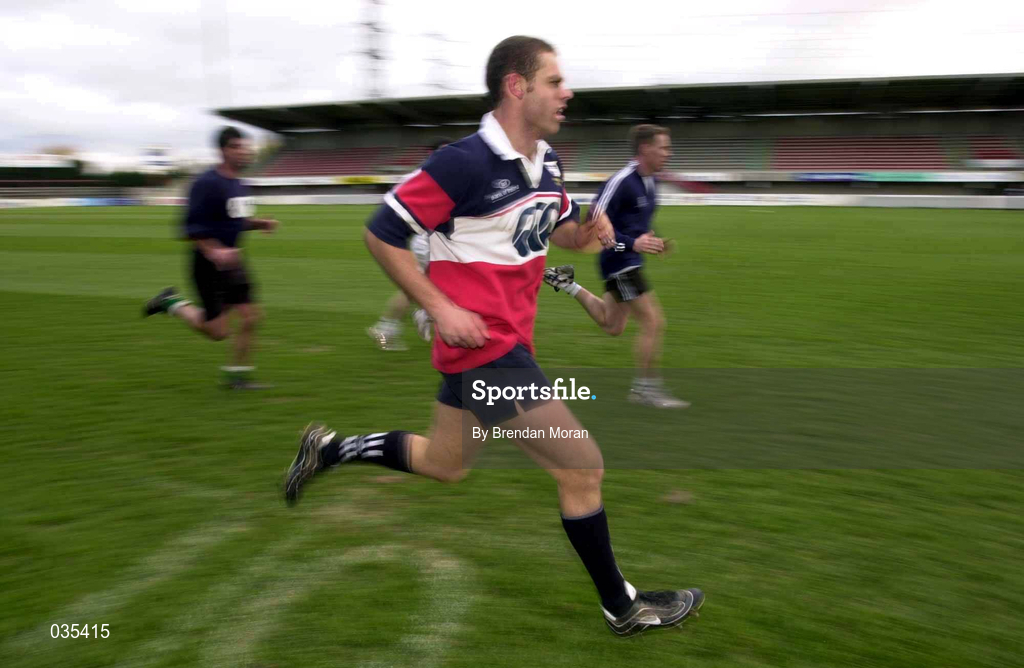 9 December 1999; Dominic Crotty during Munster Rugby squad training at TOEC TOAL Sports Complex in Toulouse, France. Photo by Brendan Moran/Sportsfile