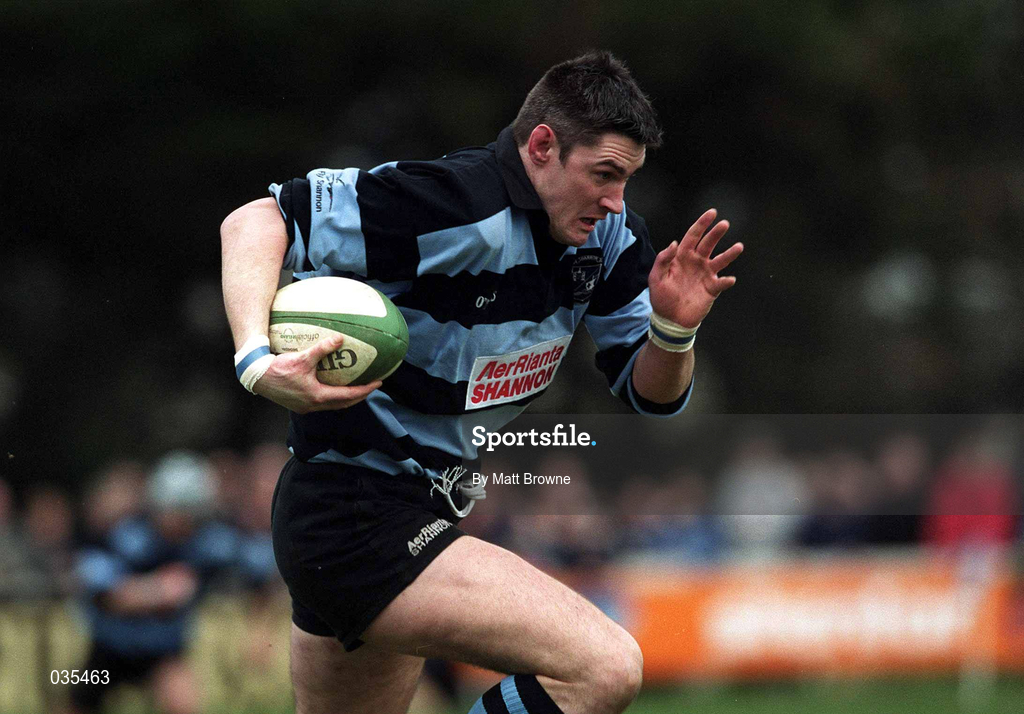 13 February 2000; Eddie Halvey of Shannon during the AIB All-Ireland League Division 1 match between Garryowen and Shannon at Dooradoyle in Limerick. Photo by Matt Browne/Sportsfile