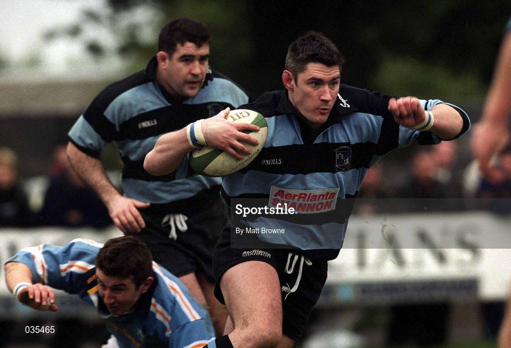 13 February 2000; Eddie Halvey of Shannon during the AIB All-Ireland League Division 1 match between Garryowen and Shannon at Dooradoyle in Limerick. Photo by Matt Browne/Sportsfile