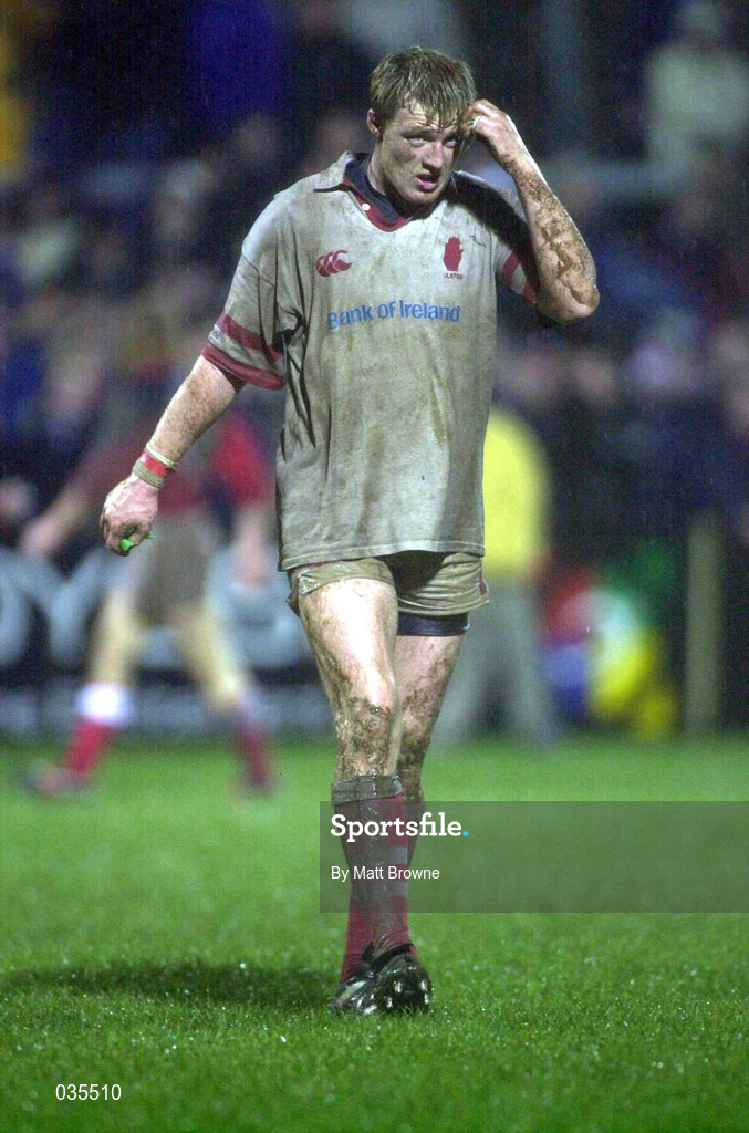 10 December 1999; Eric Miller of Ulster makes his way off the pitch after the Heineken Cup Pool 3 Round 3 match between Ulster and Llanelli at Ravenhill in Belfast. Photo by Matt Browne/Sportsfile