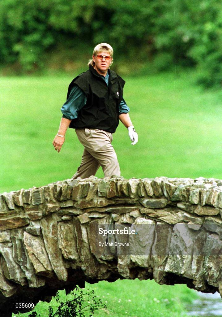 1 July 1999; John Daly makes his way to the 13th green during day one the Murphy's Irish Open at Druids Glen in Wicklow. Photo by Matt Browne/Sportsfile