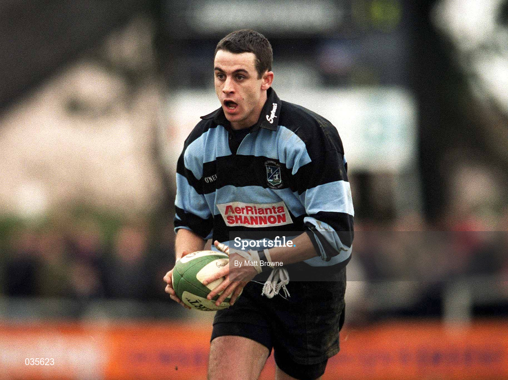 13 February 2000; John Leahy of Shannon during the AIB All-Ireland League Division 1 match between Garryowen and Shannon at Dooradoyle in Limerick. Photo by Matt Browne/Sportsfile