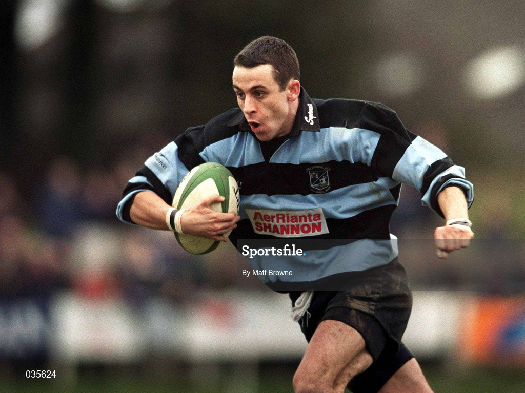 13 February 2000; John Leahy of Shannon during the AIB All-Ireland League Division 1 match between Garryowen and Shannon at Dooradoyle in Limerick. Photo by Matt Browne/Sportsfile