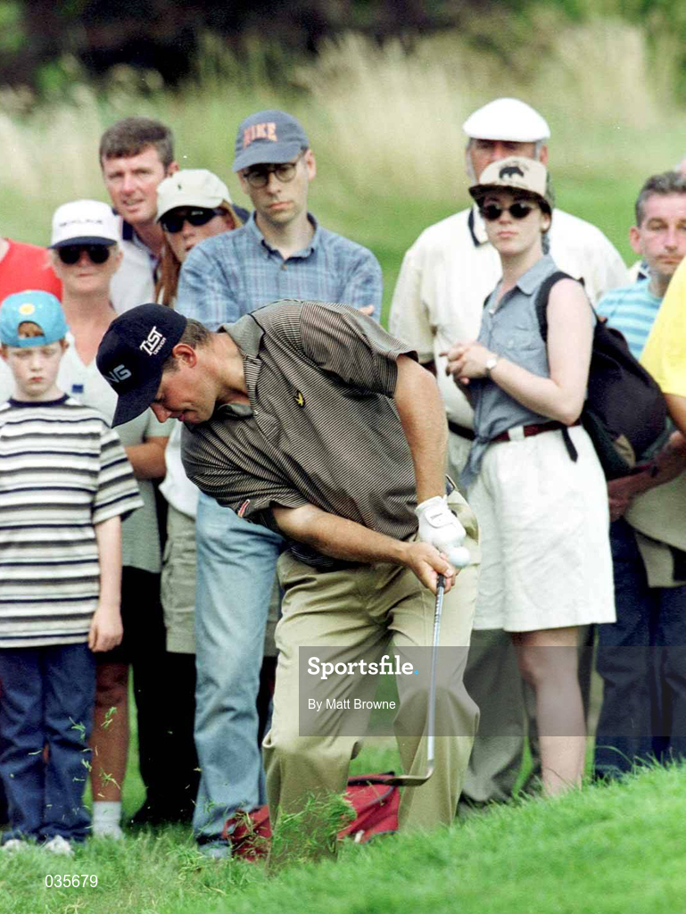 1 August 1999; Lee Westwood pitches onto the 11th green during day three of the Smurfit European Open at the K-Club in Straffan, Kildare. Photo by Matt Browne/Sportsfile