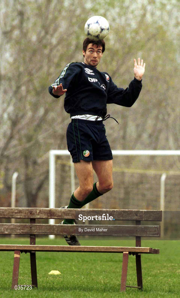 17 November 1999; Gary Breen during a Republic of Ireland training session at Veledrom Stadium in Bursa, Turkey. Photo by David Maher/Sportsfile