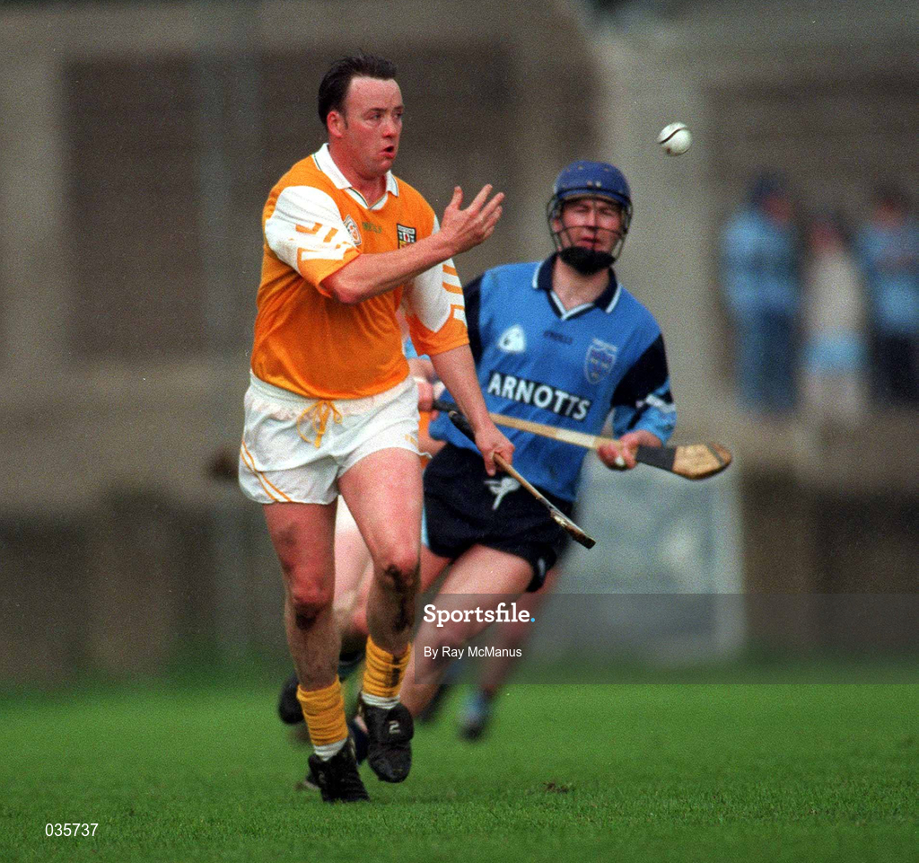 10 May 1997; Gary O'Kane of Antrim during the Church & General National Hurling League Division 2 Round 6 match between Dublin and Antrim at Parnell Park in Dublin. Photo by Ray McManus/Sportsfile