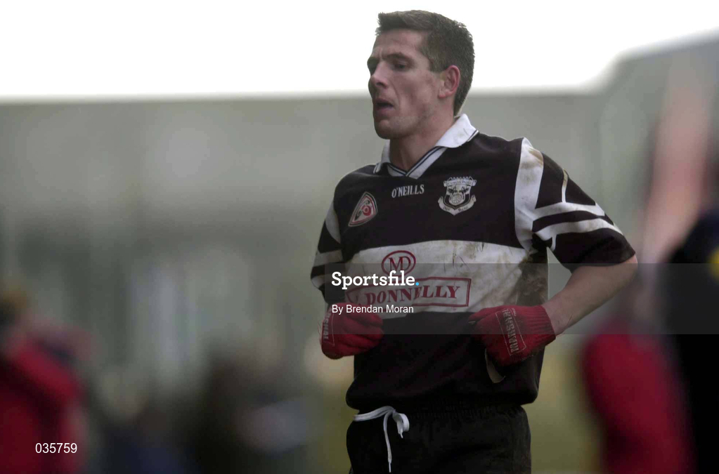 12 December 1999; Gerry Killeen of Doonbeg leaves the field after being sent off by referee Brian White during the AIB Munster Senior Club Football Championship Final match between UCC and Doonbeg at the Gaelic Grounds in Limerick. Photo by Brendan Moran/Sportsfile