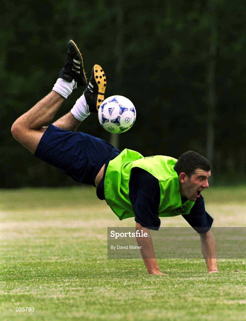 17 July 1999; Greg O'Halloran during a Republic of Ireland training session at Karlbergsplan in Linkoping, Sweden. Photo by David Maher/Sportsfile