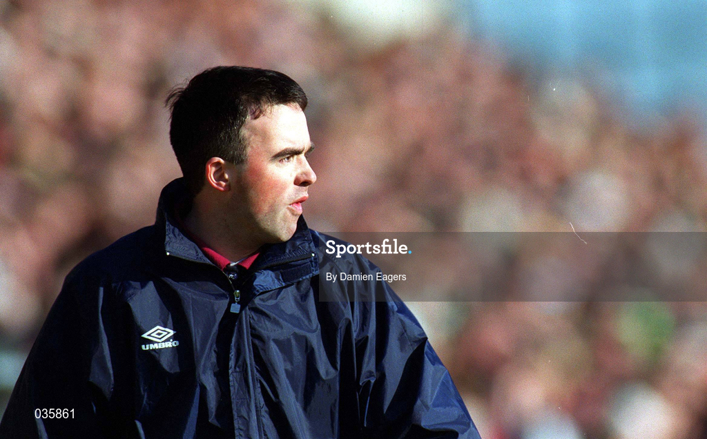 13 February 2000; St Joseph's Doora Barefield trainer Louis Mulqueen during the AIB All-Ireland Senior Club Hurling Championship Semi-Final match between Cushendall and St Joseph's Doora Barefield at Parnell Park in Dublin. Photo by Damien Eagers/Sportsfile