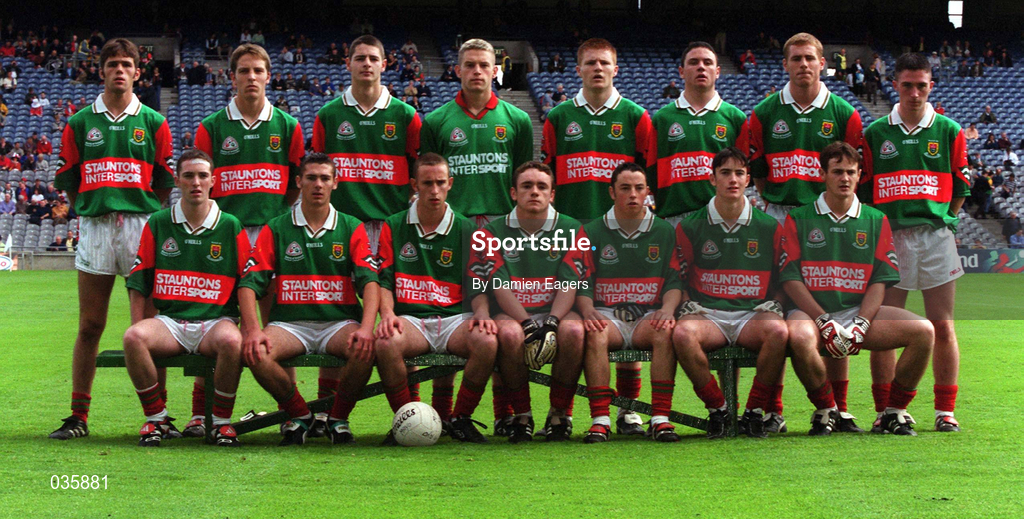 26 September 1999; The Mayo team before the All-Ireland Minor Football Championship Final match between Down and Mayo at Croke Park in Dublin. Photo by Matt Browne/Sportsfile