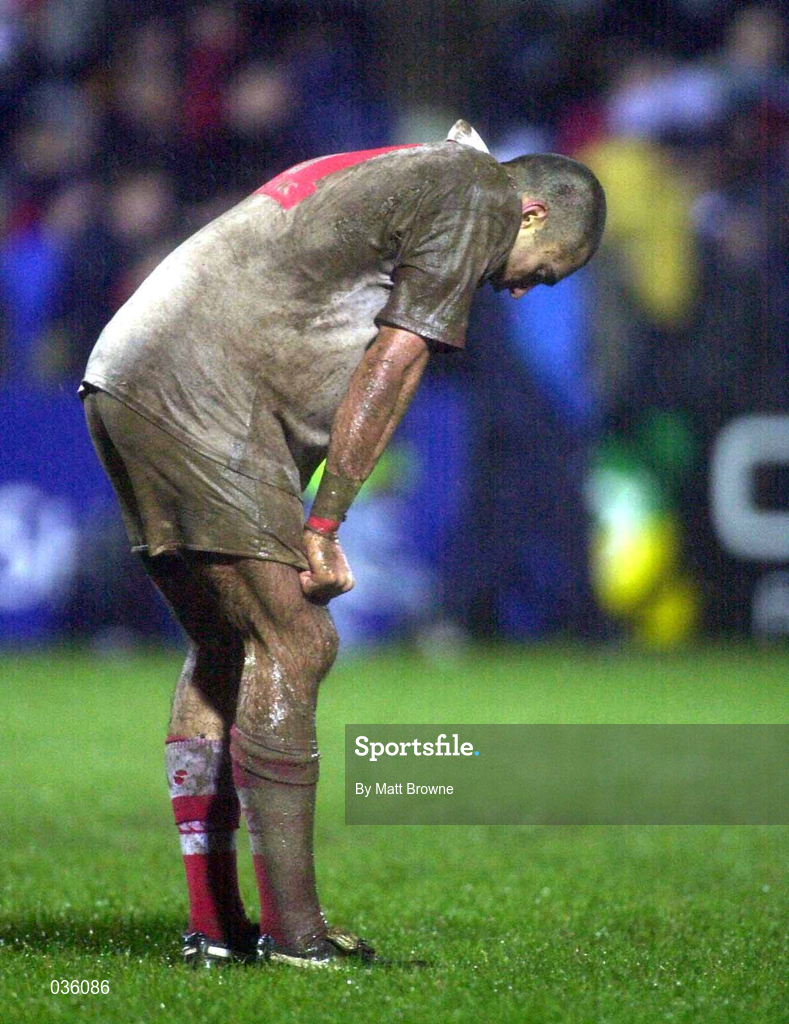 10 December 1999; Jan Cunningham of Ulster dejected after the Heineken Cup Pool 3 Round 3 match between Ulster and Llanelli at Ravenhill in Belfast. Photo by Matt Browne/Sportsfile