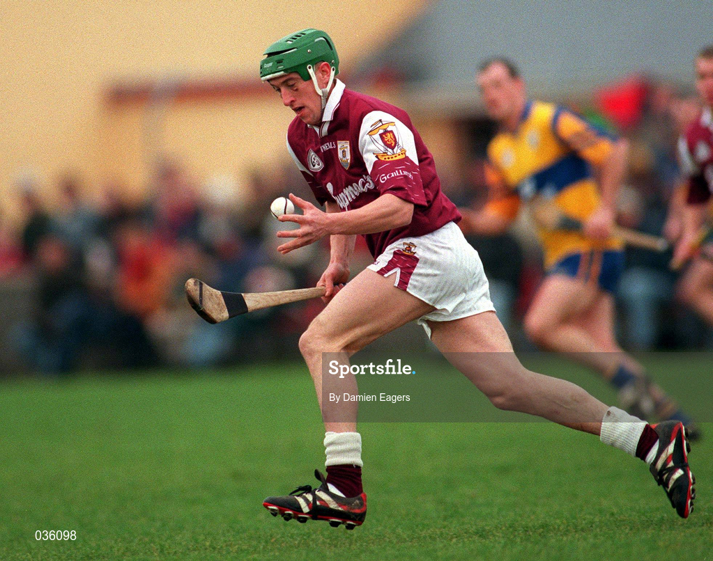 27 February 2000; Vinnie Maher of Galway during the Church & General National Hurling League Division 1A Round 2 match between Clare and Galway at Hennessy Park in Miltown Malbay, Clare. Photo by Damien Eagers/Sportsfile