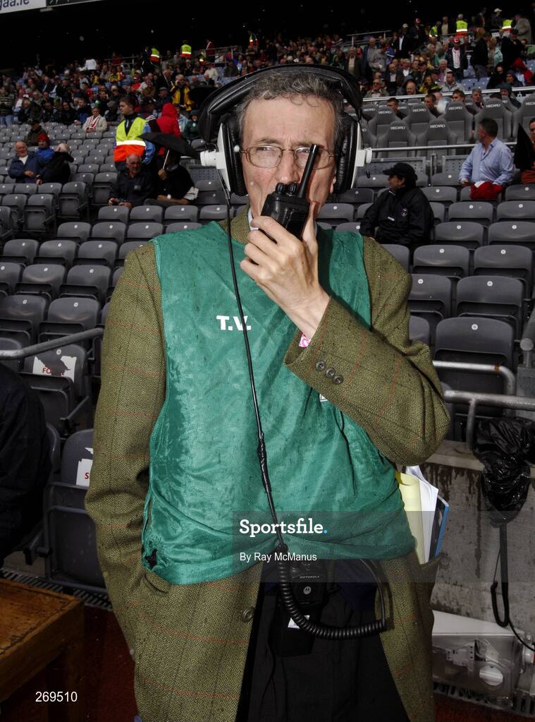 16 September 2007; Padraig De Bruin, RTE Sport Head of Floor operations. Bank of Ireland All-Ireland Senior Football Championship Final, Kerry v Cork, Croke Park, Dublin. Picture credit; Ray McManus / SPORTSFILE