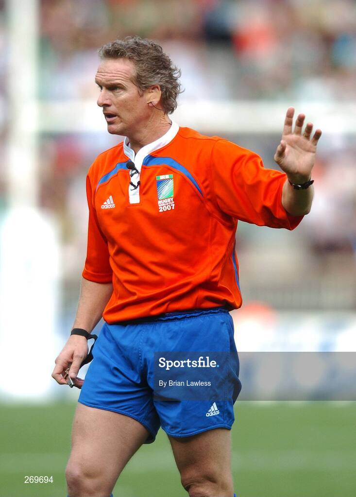30 September 2007; Referee Paul Honiss. 2007 Rugby World Cup, Pool D, Ireland v Argentina, Parc des Princes, Paris, France. Picture credit; Brian Lawless / SPORTSFILE