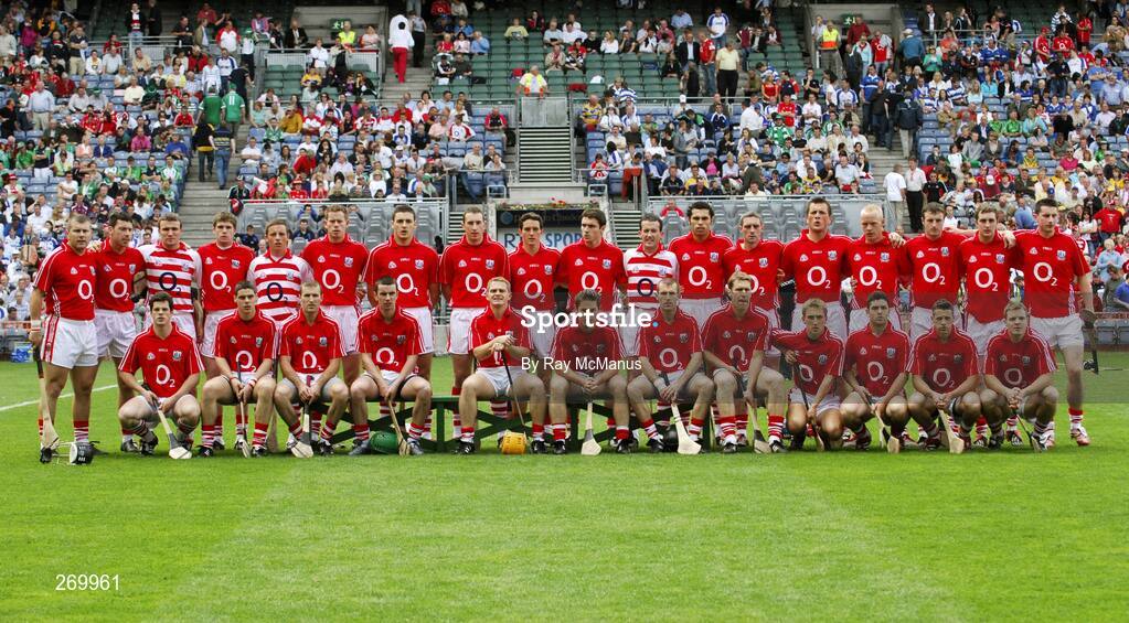 29 July 2007; The Cork panel. Guinness All-Ireland Senior Hurling Championship Quarter-Final, Cork v Waterford, Croke Park, Dublin. Picture credit; Ray McManus / SPORTSFILE