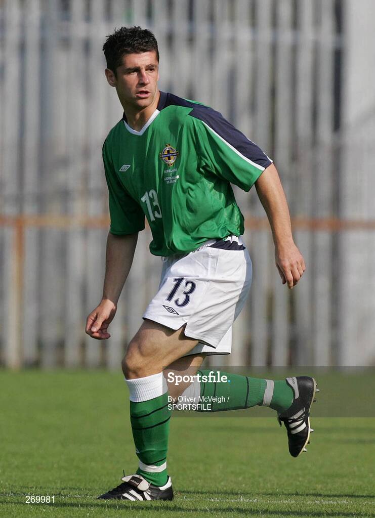 3 September 2005; Northern Ireland's Stephen Robinson in action against Azerbaijan. World cup qualifier, Northern Ireland V Azerbaijan, Windsor Park, Belfast. Picture Credit; Oliver McVeigh / Sportsfile