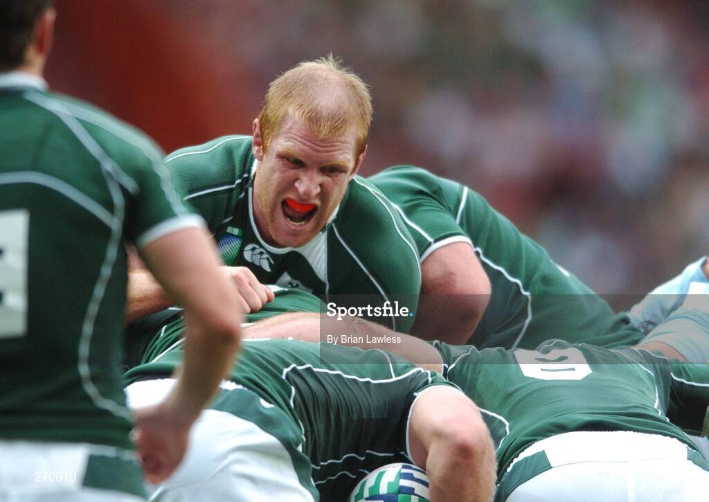 30 September 2007; Ireland's Paul O'Connell. 2007 Rugby World Cup, Pool D, Ireland v Argentina, Parc des Princes, Paris, France. Picture credit; Brian Lawless / SPORTSFILE
