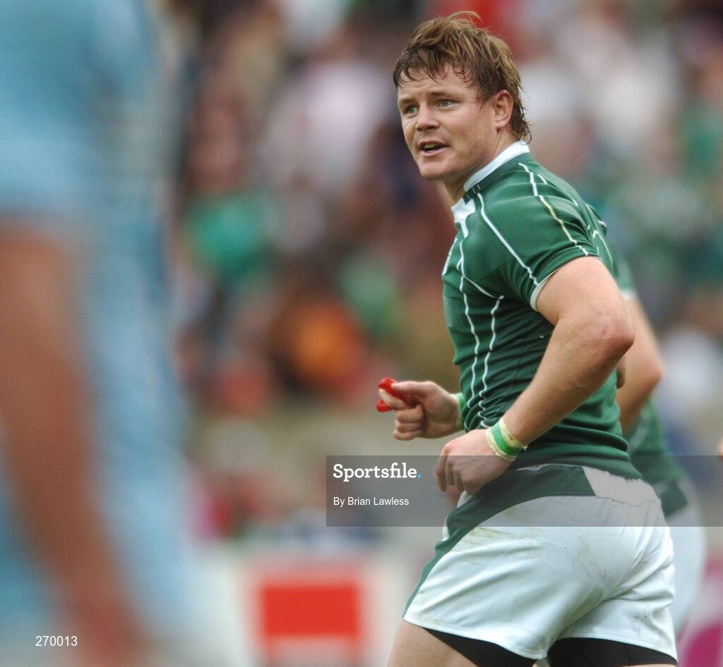 30 September 2007; Ireland's Brian O'Driscoll. 2007 Rugby World Cup, Pool D, Ireland v Argentina, Parc des Princes, Paris, France. Picture credit; Brian Lawless / SPORTSFILE