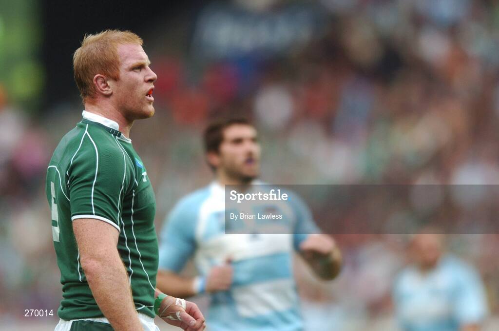 30 September 2007; Ireland's Paul O'Connell. 2007 Rugby World Cup, Pool D, Ireland v Argentina, Parc des Princes, Paris, France. Picture credit; Brian Lawless / SPORTSFILE